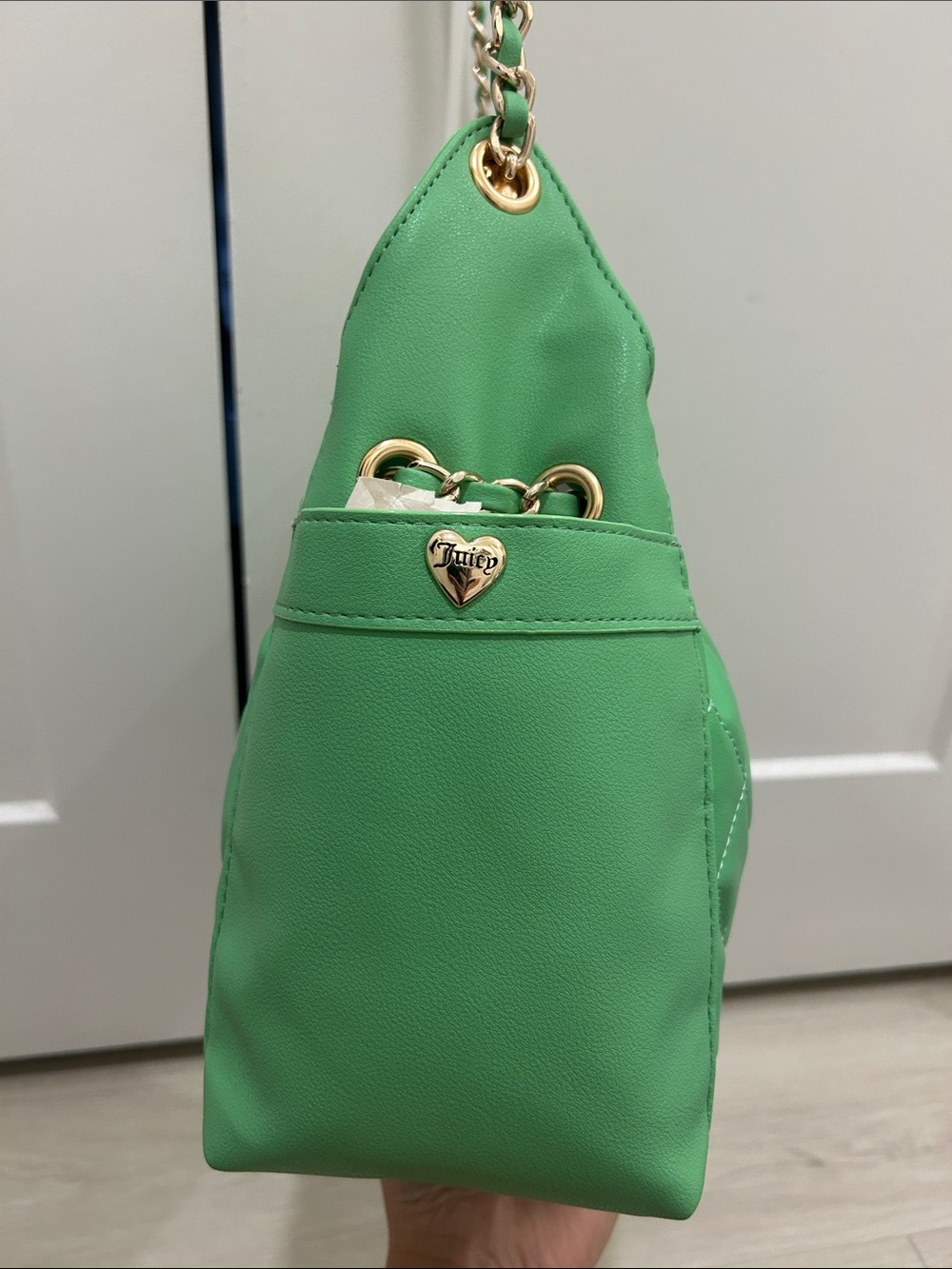 Juicy Couture Exclusive "Fashion Icon" Bucket Bag in Retro Green - Picture 4 of 13
